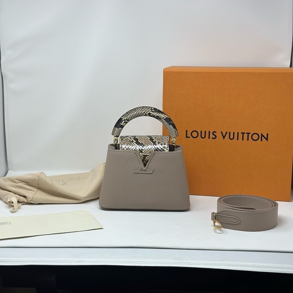 Louis Vuitton Handbags - Louis Vuitton Exotic Capucine Mini Phyton Snake Leather New